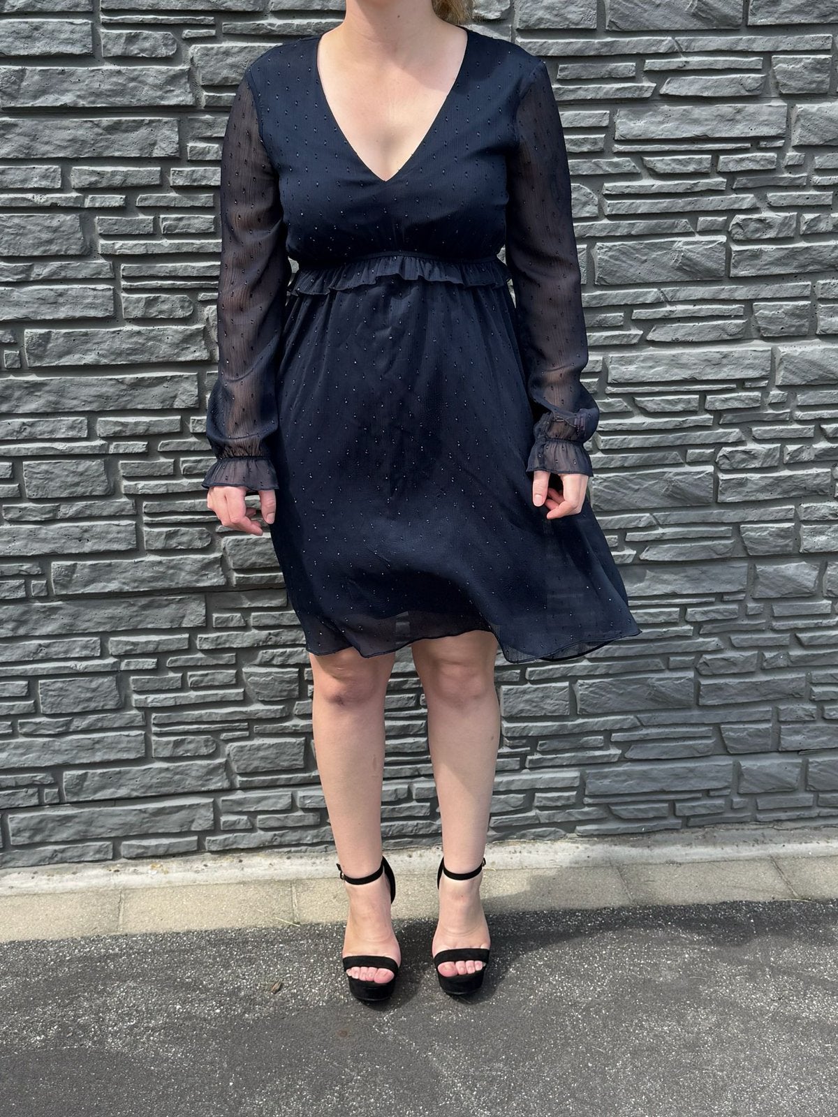 Avond kleed, Kleding | Dames, Zwart, Zo goed als nieuw, Knielengte, Ophalen