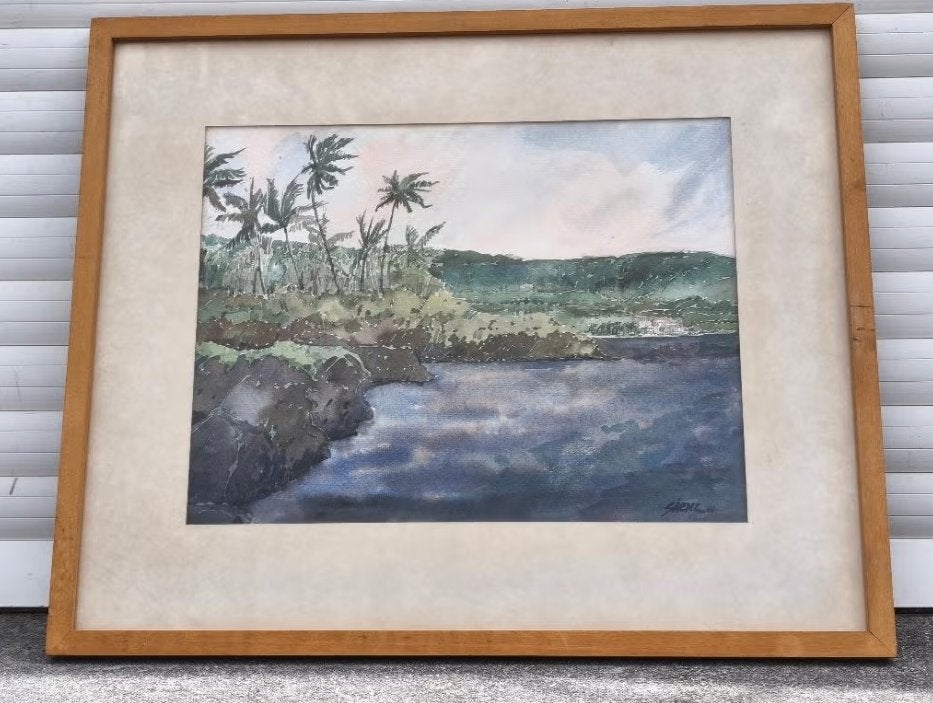 aquarelle signe saenz 81, Enlèvement ou Envoi, Aquarelle