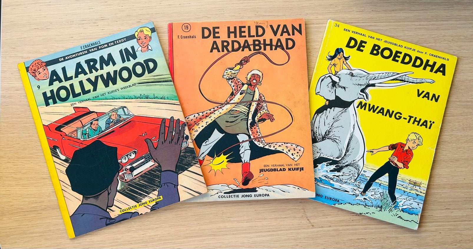 3x Pom en Teddy - Collectie Jong Europa (1961-1965), Boeken, Meerdere stripboeken, Ophalen of Verzenden, Gelezen