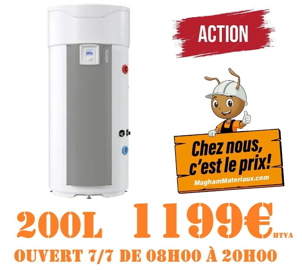 BOILER THERMODYNAMIQUE ATLANTIC V5, 100 litres ou plus, Enlèvement, Neuf, Boiler