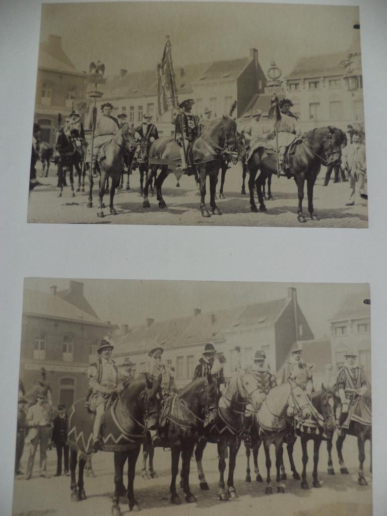 2x antieke foto BRUGGE stoet, Gouden Boomstoet vroeg 1900's, Antiek en Kunst, Kunst | Tekeningen en Fotografie, Ophalen of Verzenden