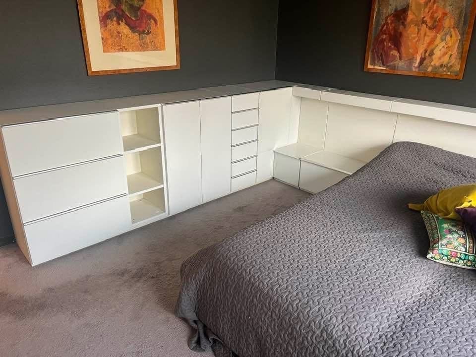 Mooie witte slaapkamer, Maison & Meubles, Chambre à coucher | Chambres à coucher complètes, Enlèvement, Utilisé, Deux personnes