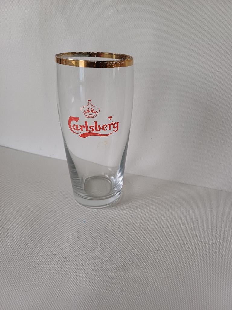 Oud bierglas Carlsberg, boerke, 25cl, Verzamelen, Ophalen of Verzenden, Zo goed als nieuw, Glas of Glazen, Overige merken