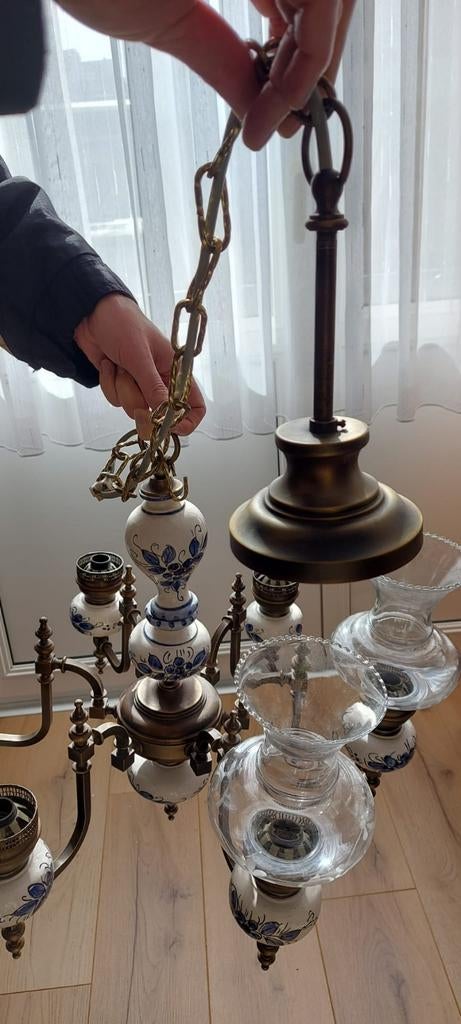 Kroonluchter met 6 lampen, Huis en Inrichting, Lampen | Kroonluchters, Ophalen