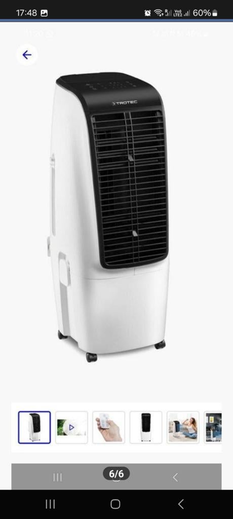 Luchtkoeler/ ventilator trotec, Elektronische apparatuur, Airco's, Ophalen, Afstandsbediening
