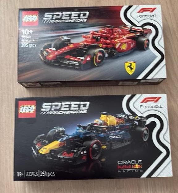 Speed champions formula 1 77242 en 77243 in gesealde box, Kinderen en Baby's, Ongeopend/sealed, Lego, Nieuw, Complete set