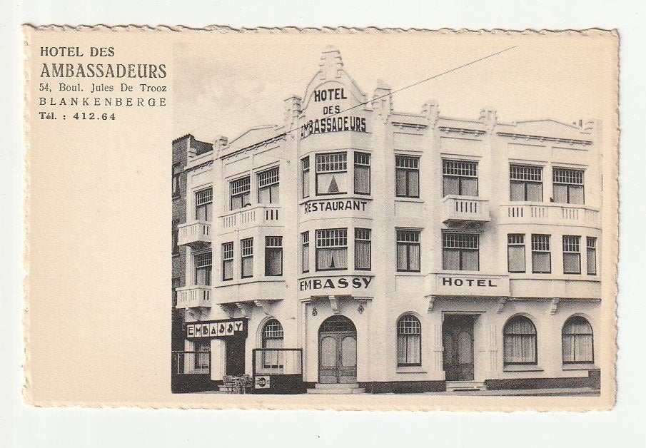 carte postale rétro Blankenberge, Collections, Enlèvement ou Envoi, Flandre Occidentale