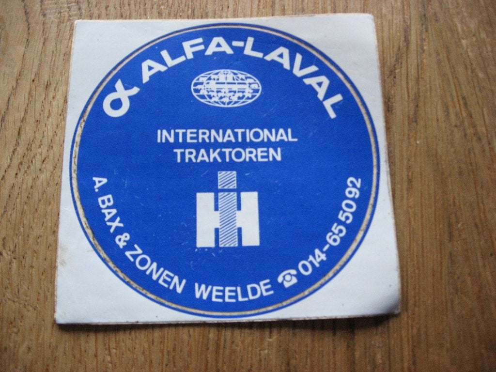 Sticker Alva Laval International Traktoren Weelde, Enlèvement ou Envoi, Neuf, Autres types