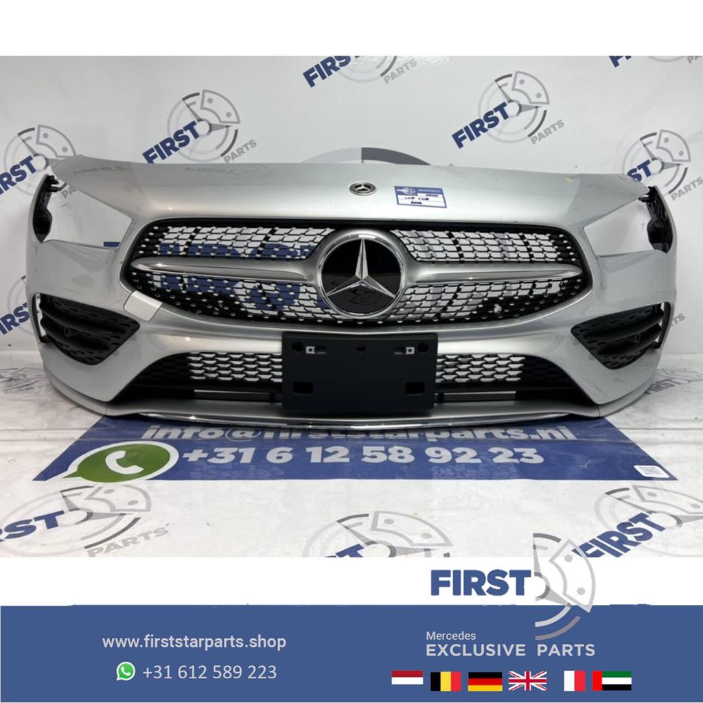 W118 C118 CLA AMG VOORBUMPER ZILVERGRIJS  + DIAMOND GRIL 201, Utilisé, -, Avant, -