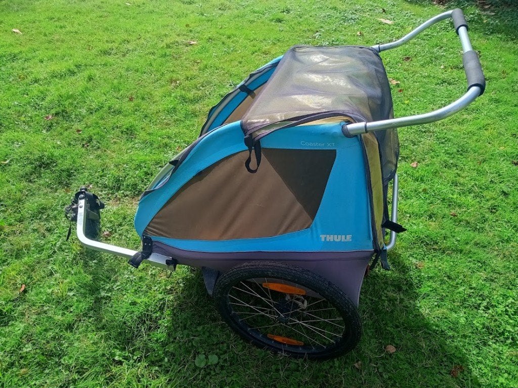 Chariot à vélo Thule XT 2, Vélos & Vélomoteurs, Accessoires vélo | Remorques, 20 à 40 kg, Utilisé, Remorque pour enfant, Enlèvement