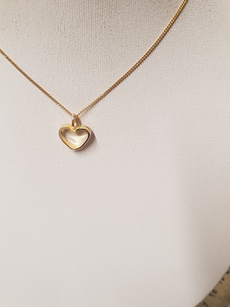 Pendentif coeur or jaune 18 ct, Neuf, Or, Cœur, Jaune