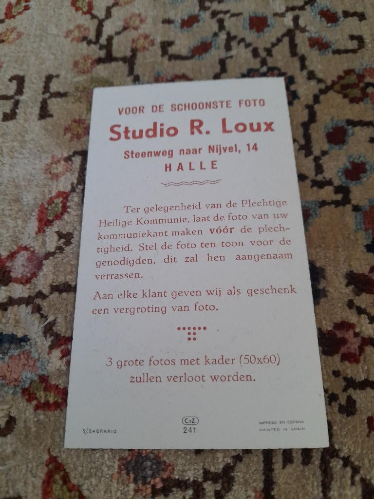 studio r. loux stweg nr nijvel 14 (1500) halle, Verzamelen, Ophalen of Verzenden, Nieuw