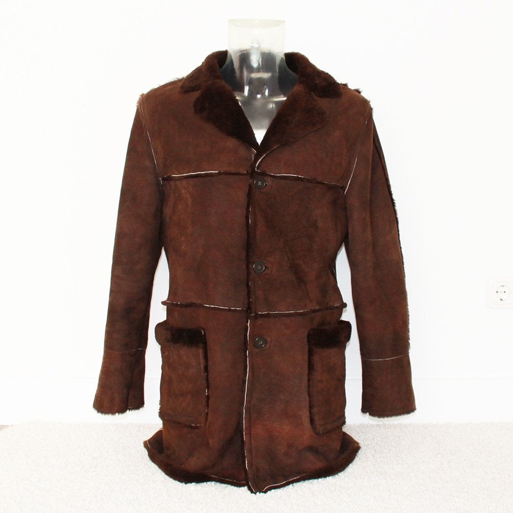 Veste Lammy (100 % fourrure de mouton) (taille 48) €175, -, Vintage, Comme neuf, Brun, Taille 48/50 (M)