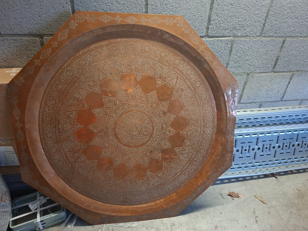 Vintage Marokkaanse grote Arabische dienblad, Antiek en Kunst, Ophalen