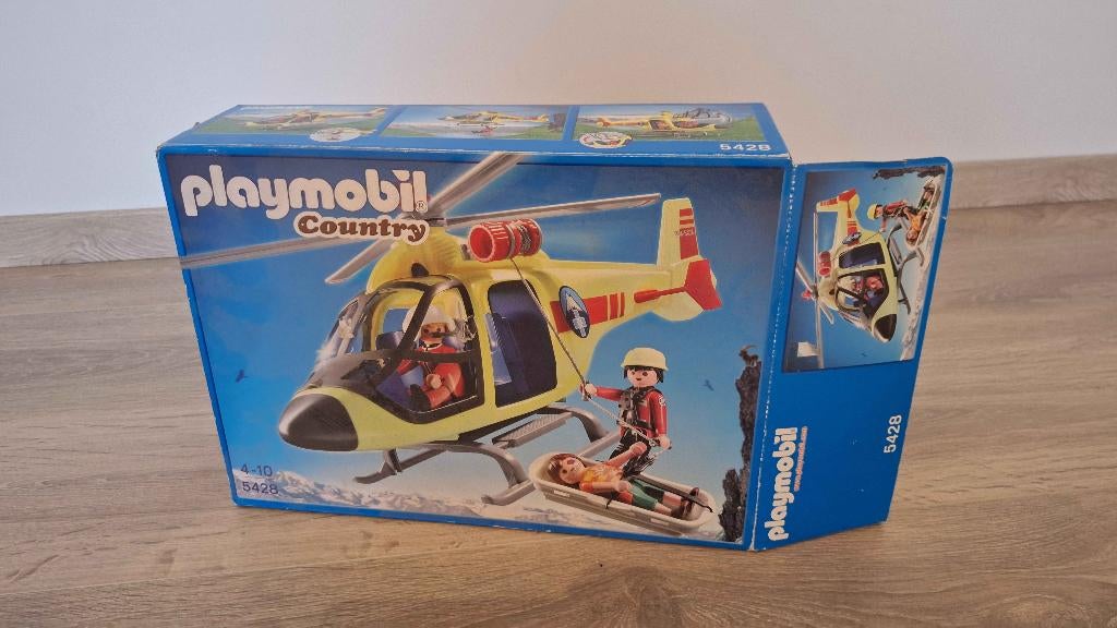 Playmobil 5428 Reddingshelikopter met doos en 3 poppetjes, Enlèvement, Utilisé
