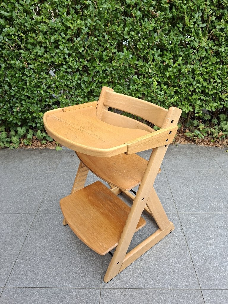 Mooie houten Tripp Trapp meegroeistoel, Ophalen, Gebruikt, Meegroeistoel, Afneembaar eetblad