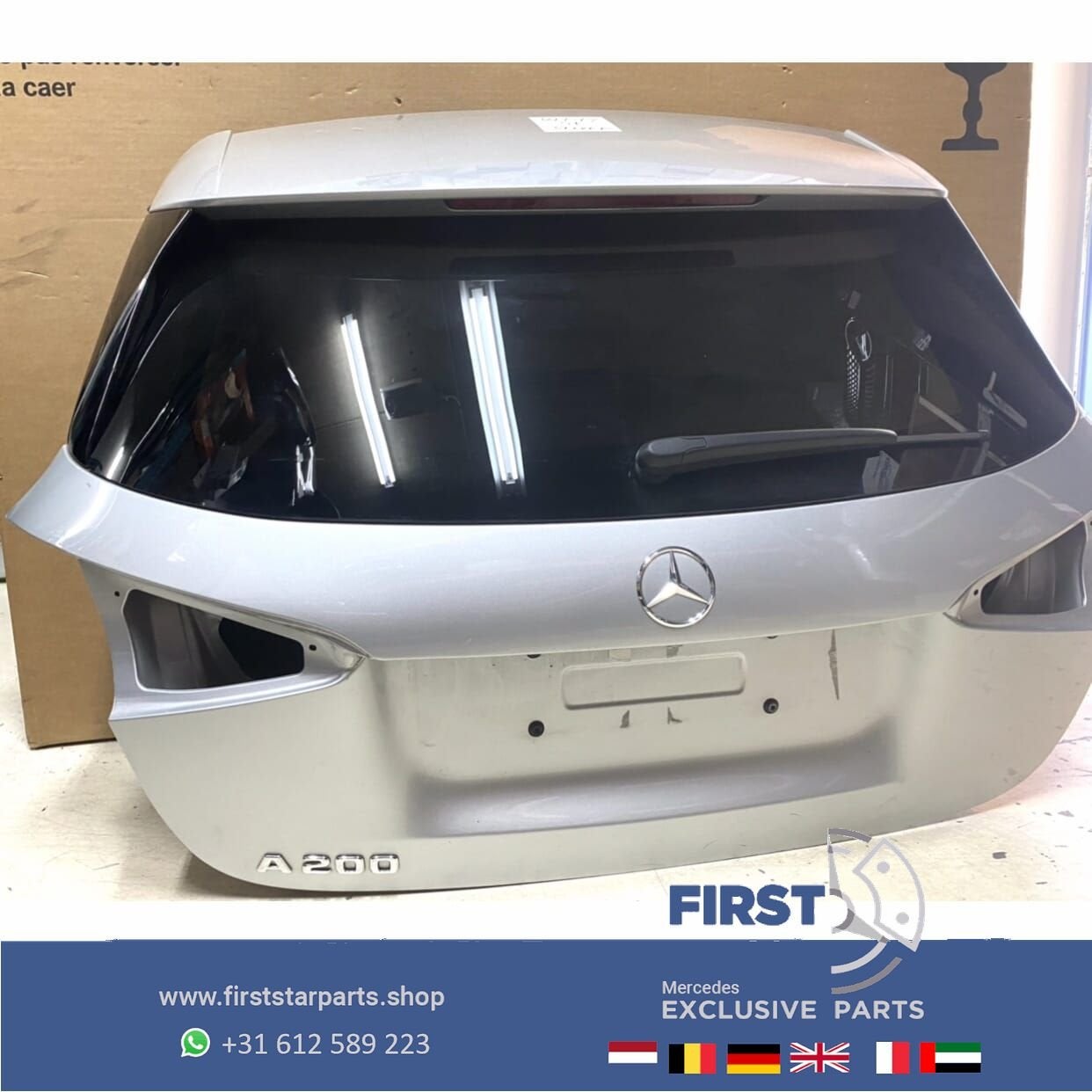 W177 ACHTERKLEP 2021 Mercedes A KLASSE ZILVERGRIJS COMPLEET, Arrière, Haillon arrière, Utilisé, -