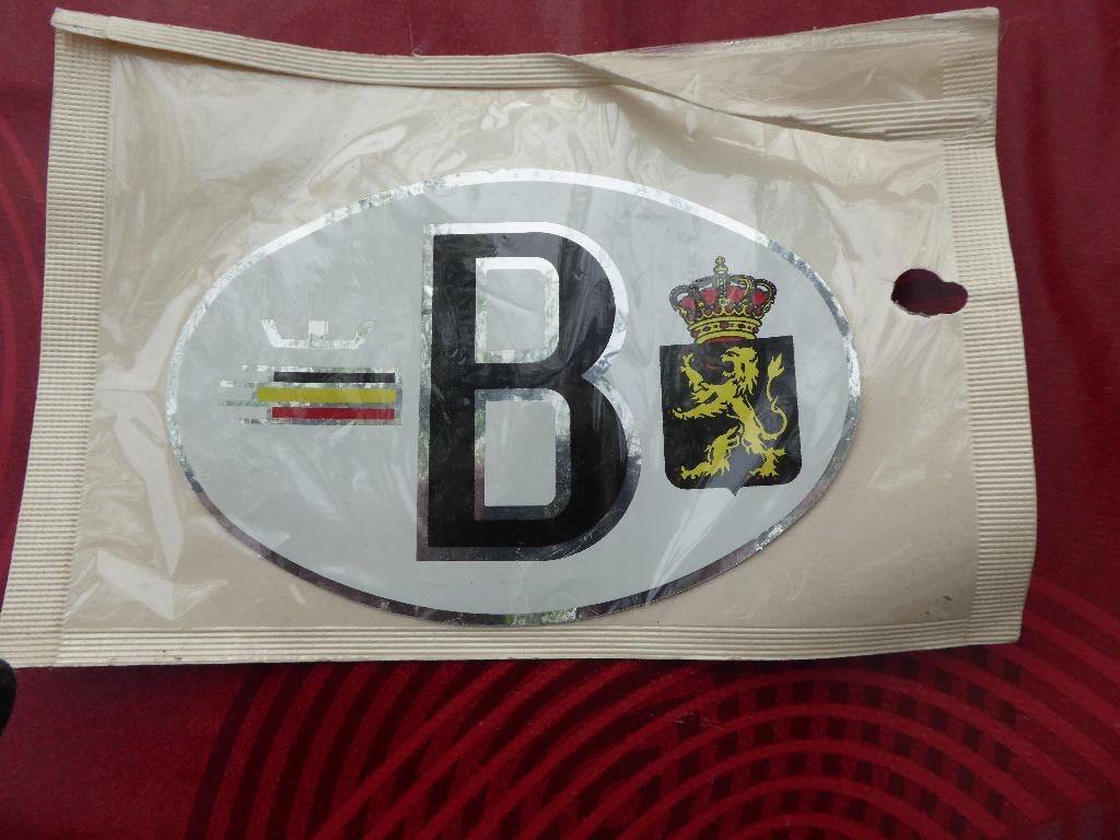 porte taxe , B autocollant immatriculation Belgique 70', Ophalen of Verzenden