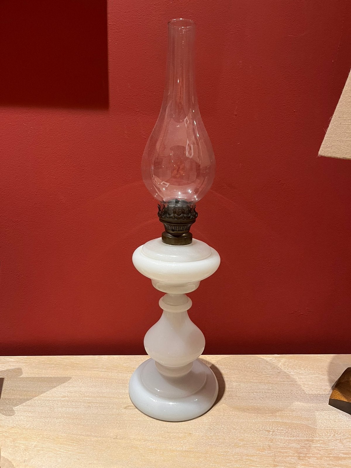Lampe à huile ancienne en albâtre, état intact, Enlèvement ou Envoi