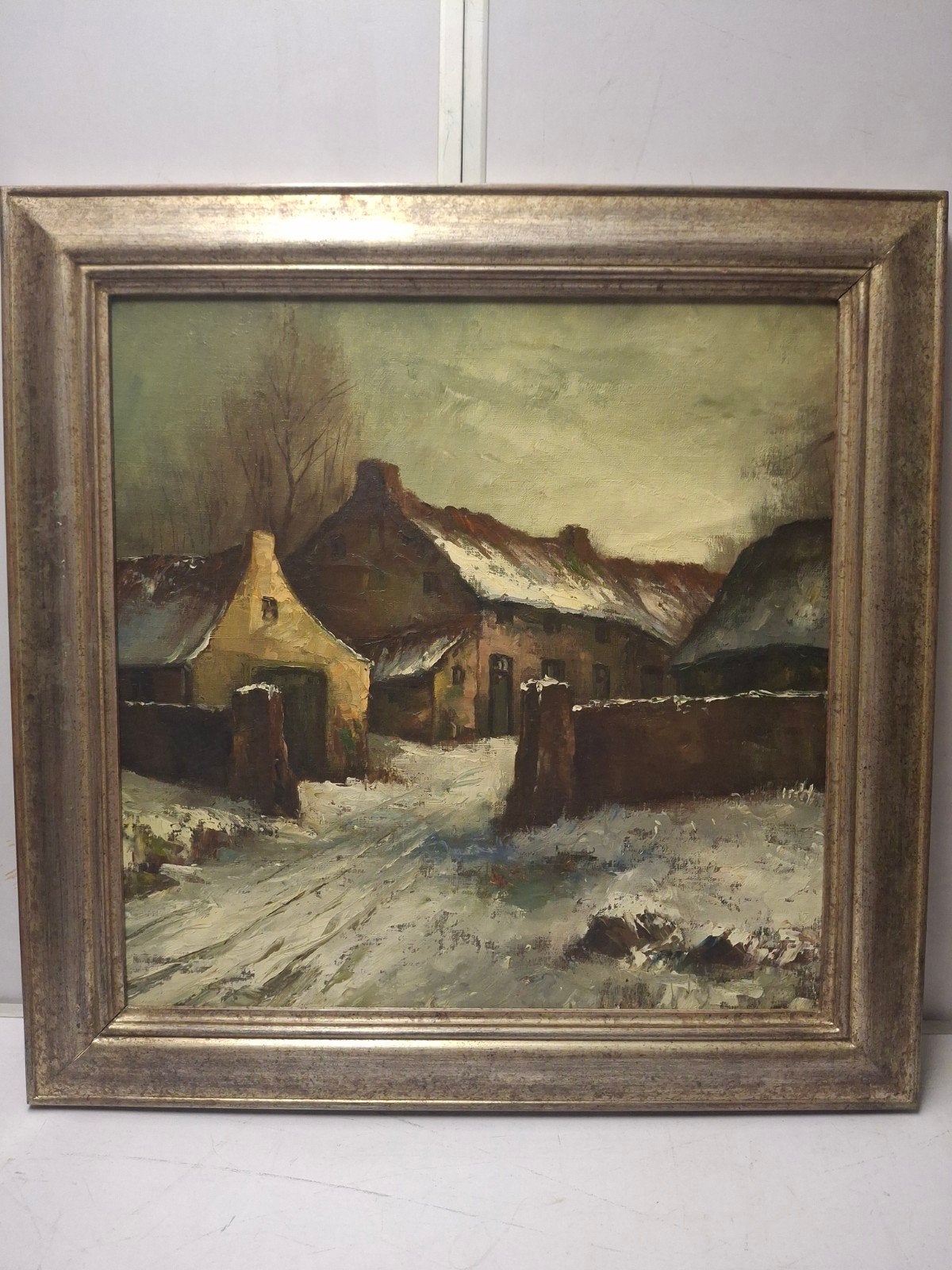 schilderij hoeve, Antiek en Kunst, Ophalen of Verzenden