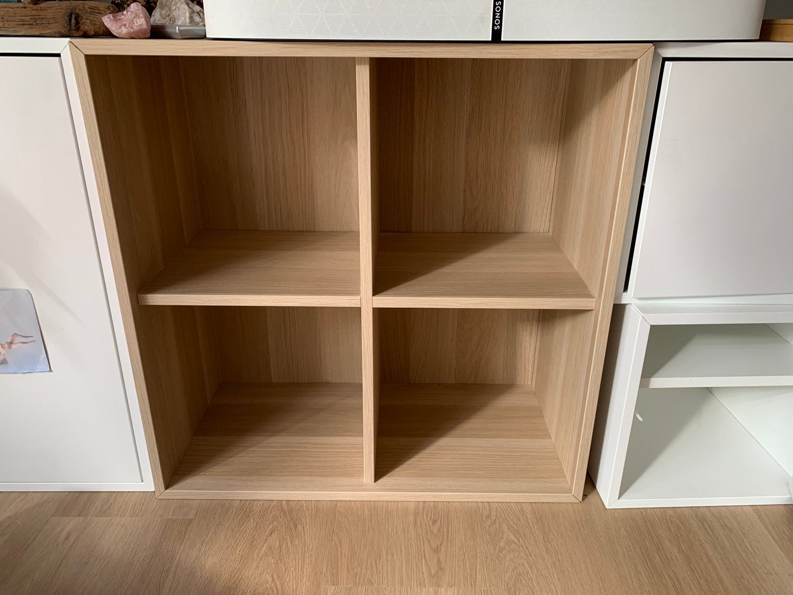 Open wandkastje met ophangsysteem met 4 vakken, Ophalen, Gebruikt