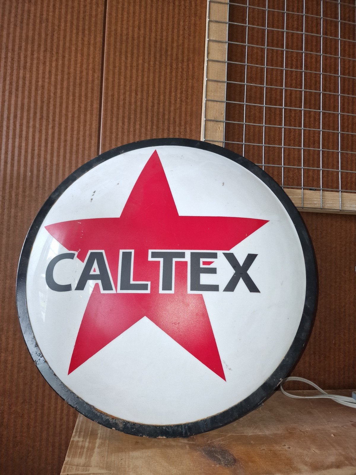 Boîte à lumière Caltex Alon Shell Texaco Chevron XXXL, Enlèvement, Utilisé, Table lumineuse ou lampe (néon)