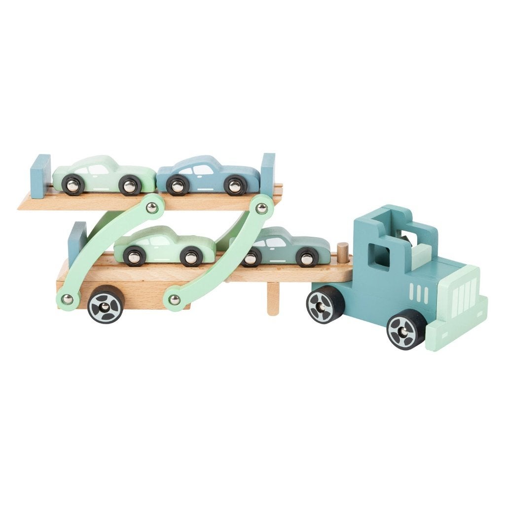 Houten autotransporter Chicago, Ophalen of Verzenden, Nieuw, Kraamcadeau