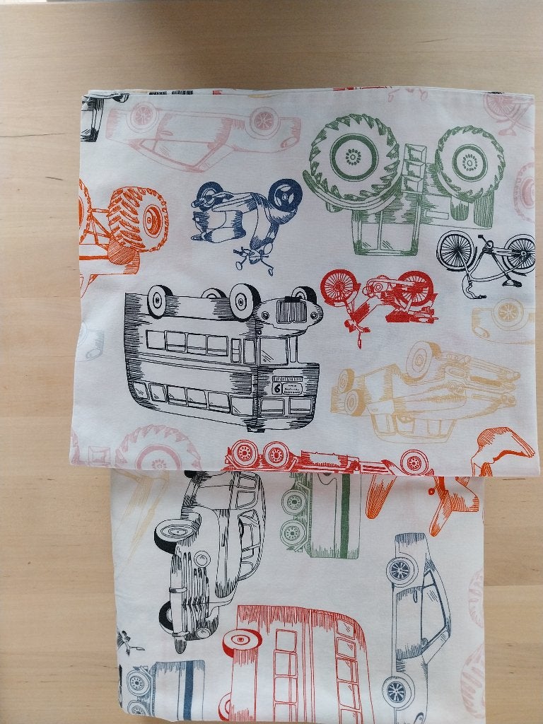 1-persoonsdekbed + 2 overtrekken, Ophalen, Meerkleurig, Zo goed als nieuw, IKEA