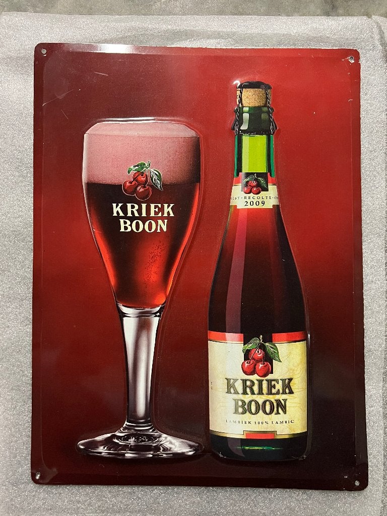 Boon kriek, Ophalen of Verzenden, Gebruikt, Reclamebord, Plaat of Schild, Overige merken