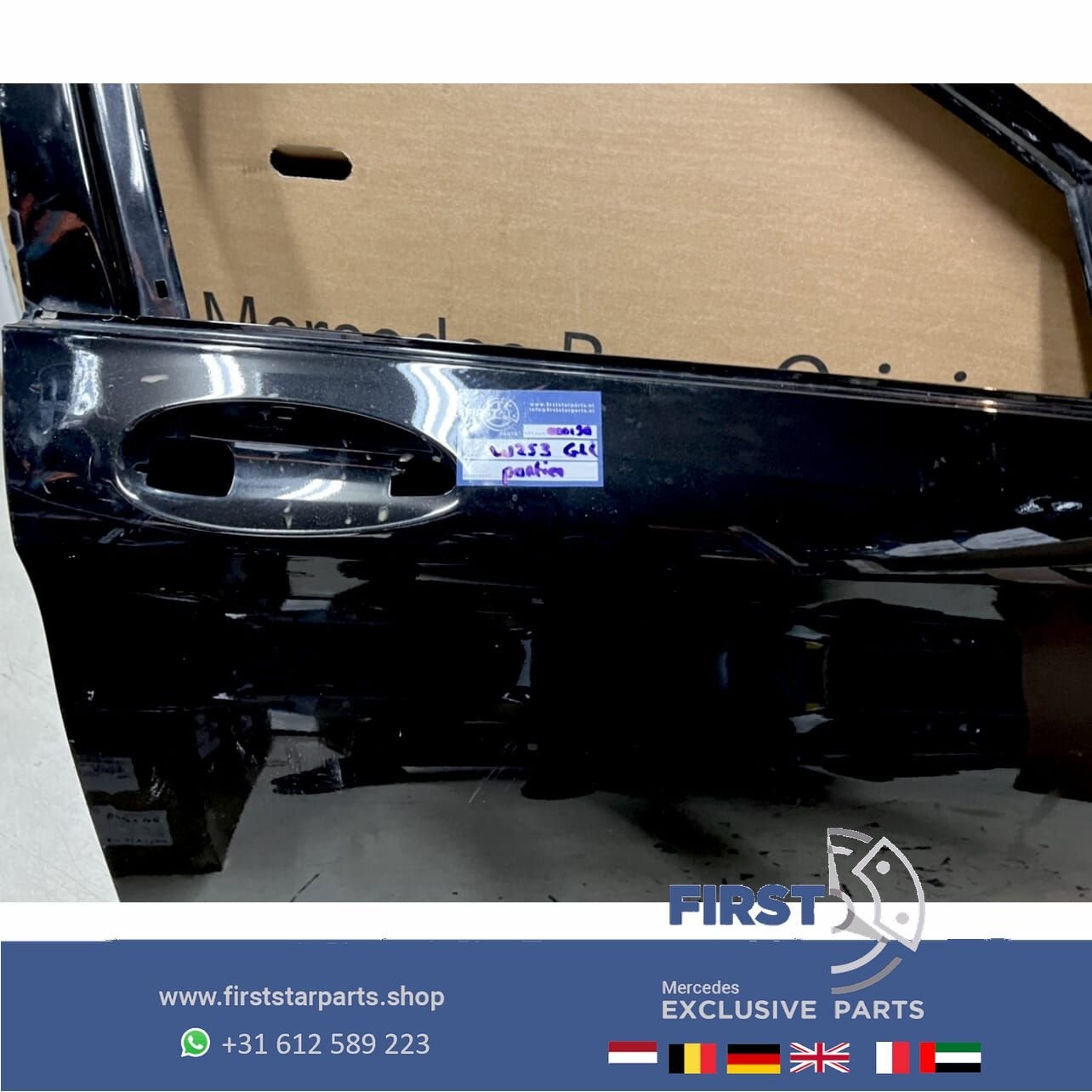 W253 GLC DEUR PORTIER ZWART RECHTS VOOR Mercedes GLC Klasse, Gebruikt, -, Deur, Ophalen of Verzenden