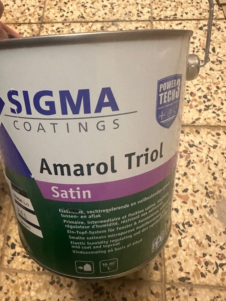 Sigma Amarol Triol Satin - RAL 9016 (Verkeerswit) - 2,5L, Ophalen, Nieuw