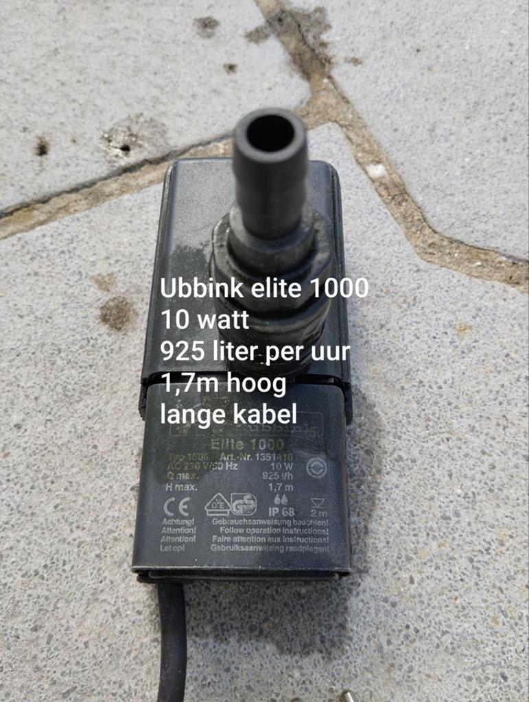 Fonteinpomp Ubbink elite 1000, Hobby en Vrije tijd, Elektronica-componenten, Ophalen of Verzenden