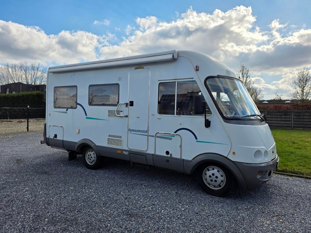 Hymer mobilhome B534, Caravans en Kamperen, Mobilhomes, Ringverwarming, Fiat, Fietsendrager, Koelkast