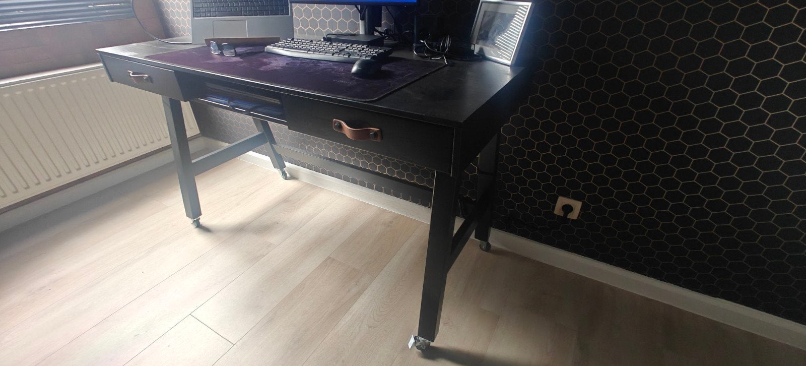 Woood massief grenen Buro en burokast/commode, Ophalen