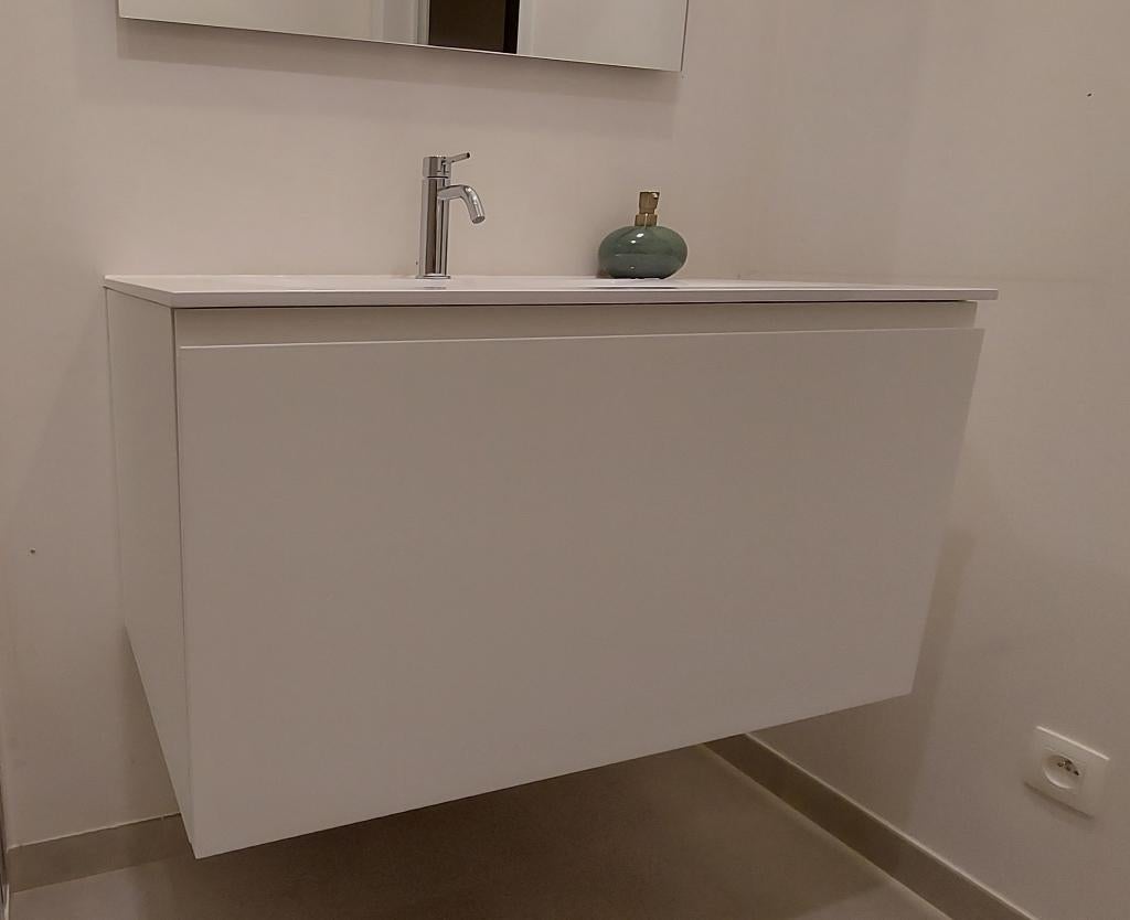 badkamerkast Stocco over 51G + inbouw gootsteen, Doe-het-zelf en Bouw, Ophalen, Nieuw, Wastafel