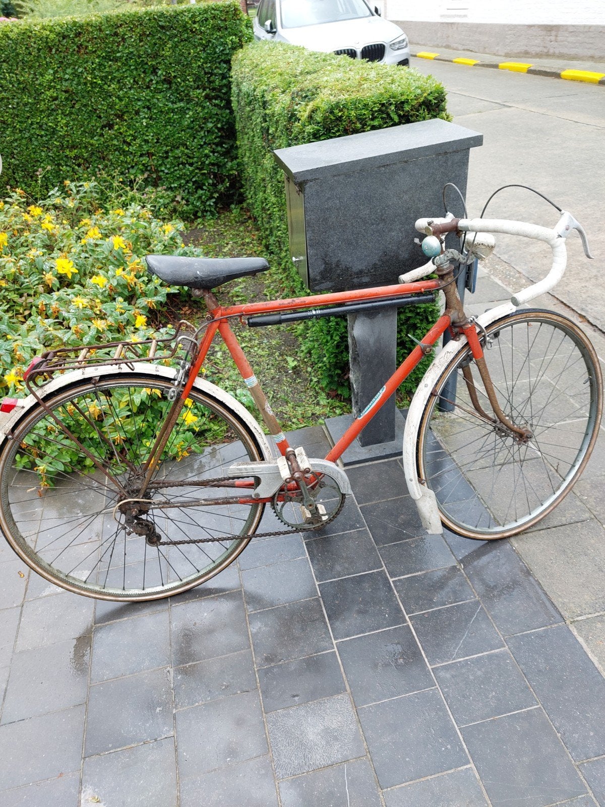 Herenfiets met koersstuur, Ophalen