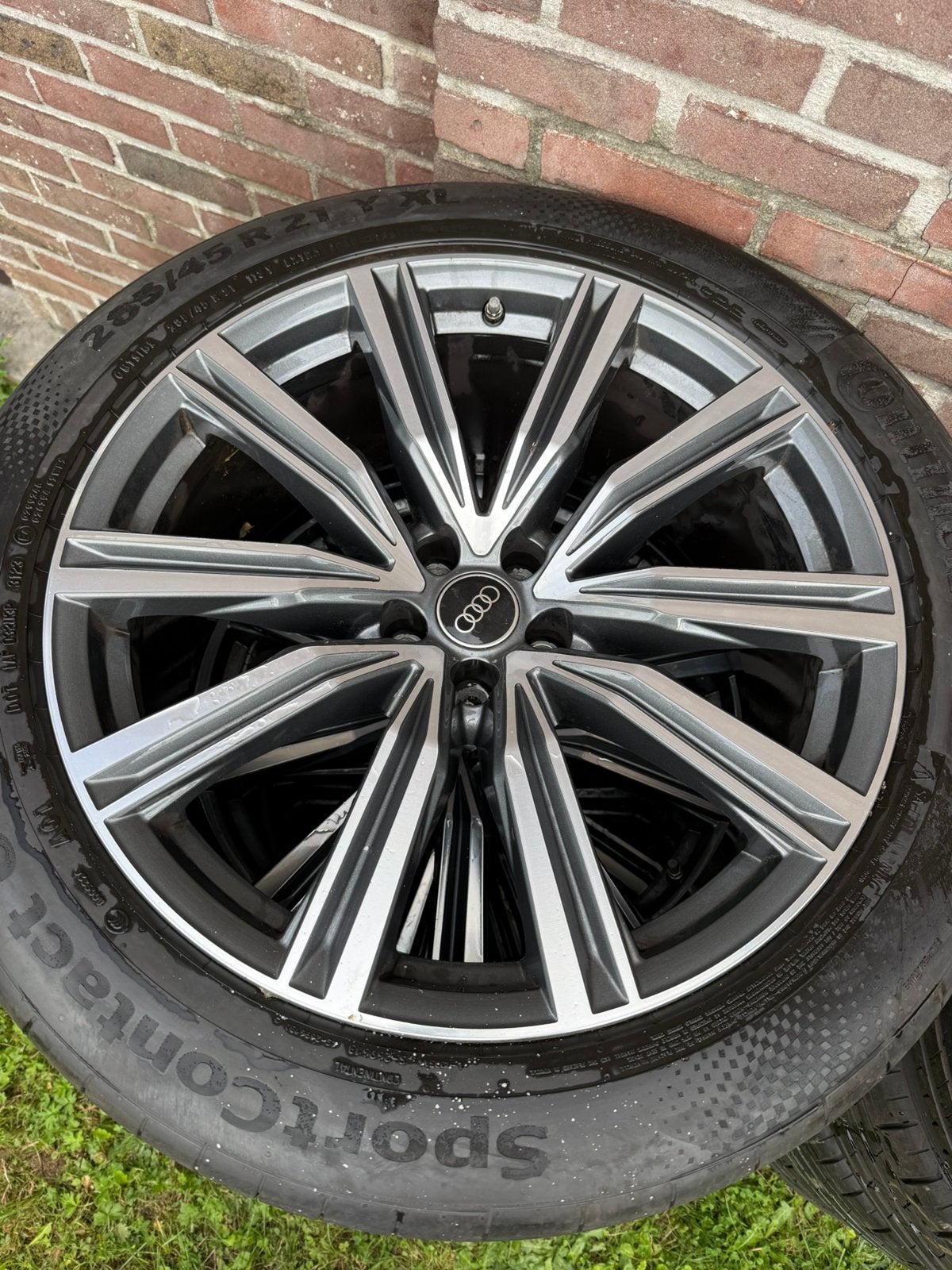 4 jantes Audi 21 pouces + pneus Continental 285/45 R21, Enlèvement ou Envoi, 21 pouces, Pneu(s)