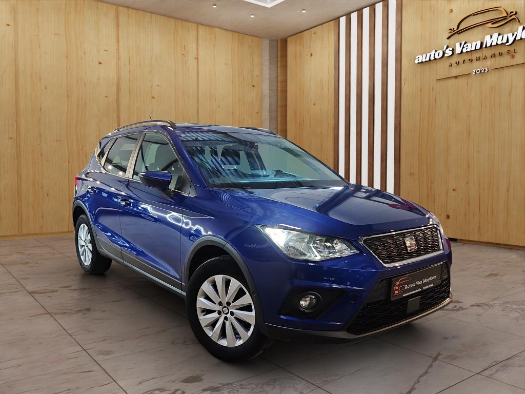Seat Arona 1.0 benzine  DSG  68700KM  12 MAANDEN GARANTIE, Auto's, Stof, Blauw, https://public.car-pass.be/vhr/df8a748c-7b8d-4fec-a1d0-c0d2e4124e86
