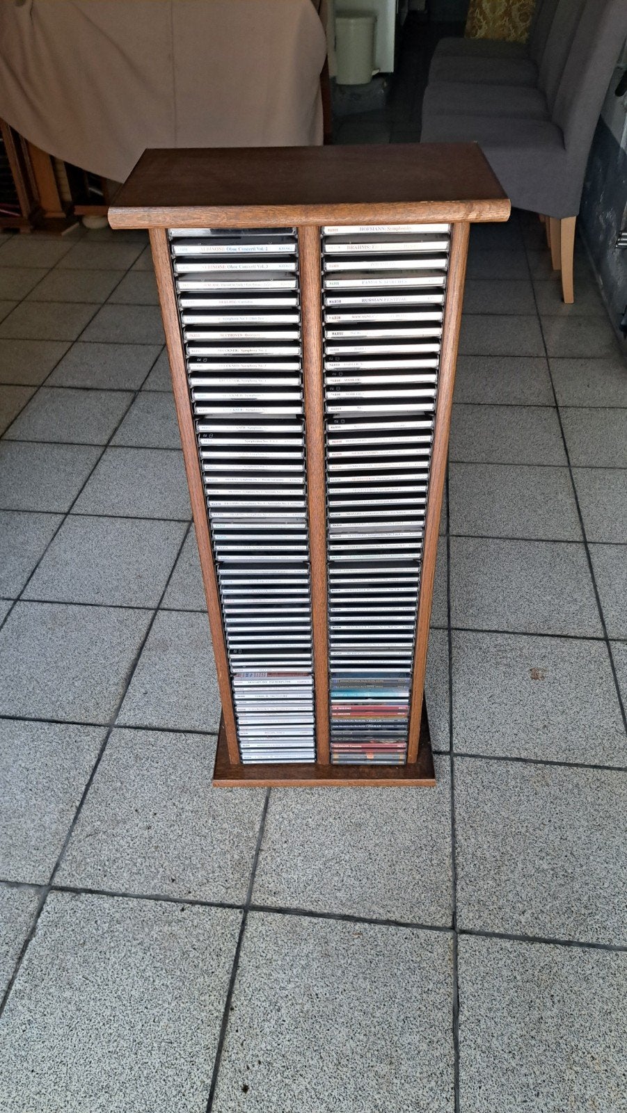 cd-rek met of zonder klassieke muziek, Ophalen
