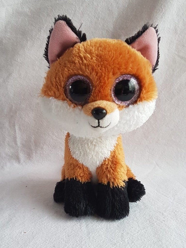 Knuffel vos met blinkende oogjes 18H 11B, Renard, Brun, Enlèvement ou Envoi, Comme neuf