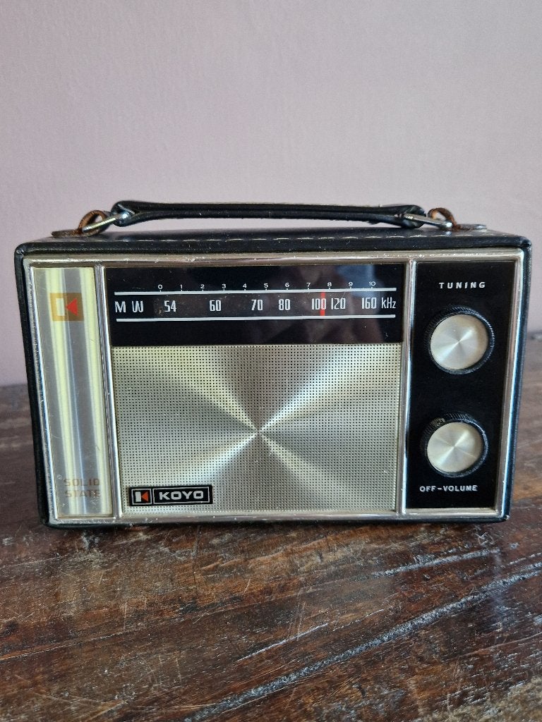 Vintage Koyo Transistor Radio met draaggreep, Antiek en Kunst, Ophalen of Verzenden