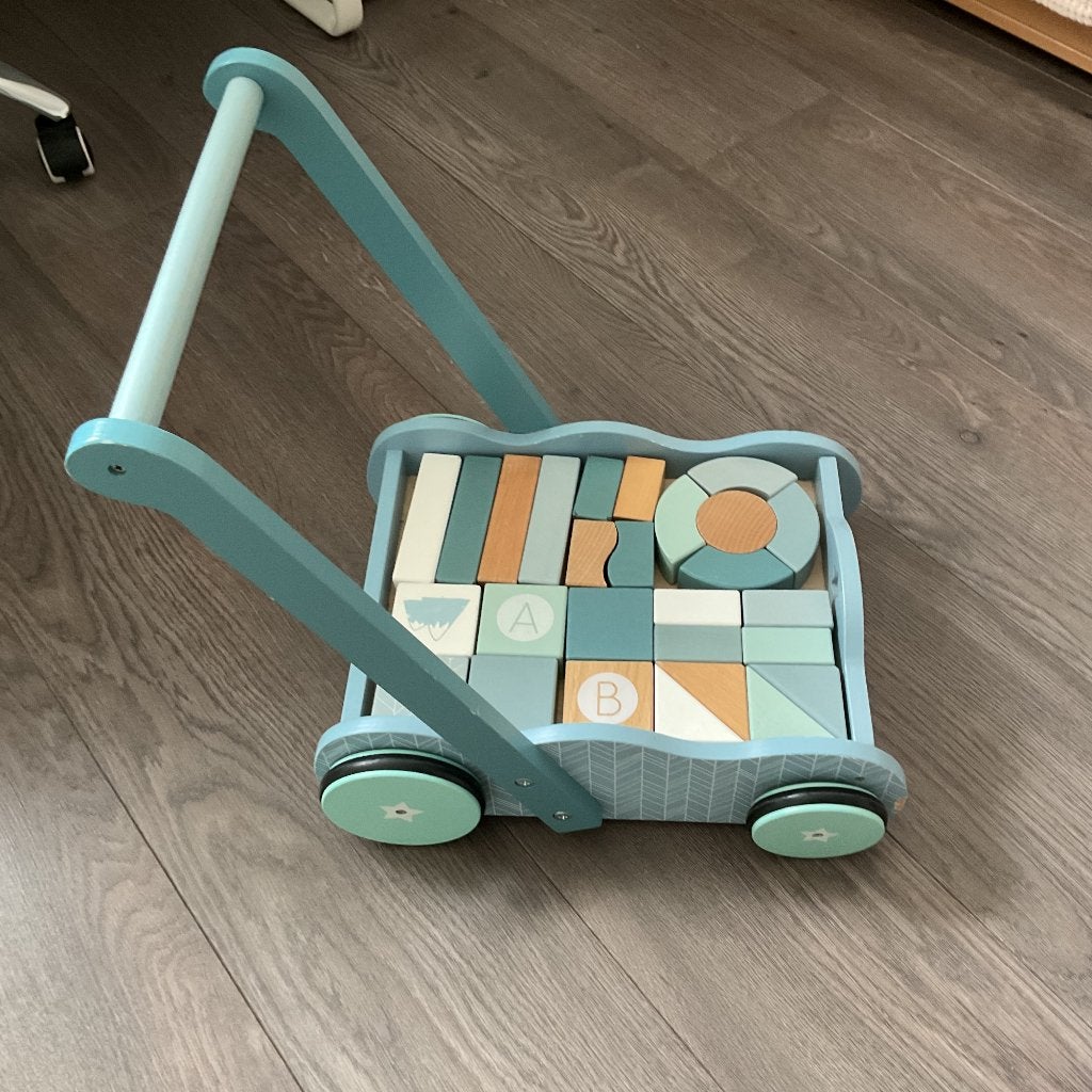 Little Dutch loopwagen met blokken, Kinderen en Baby's, Ophalen, Gebruikt, Duw- of Trekspeelgoed