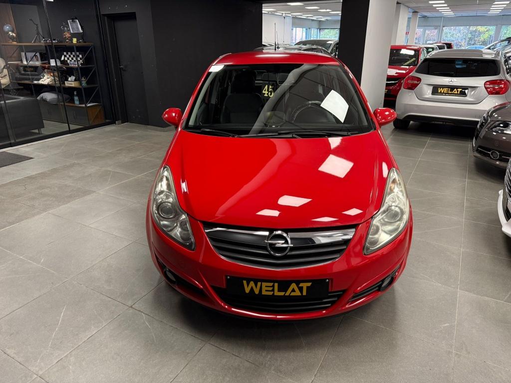 OPEL CORSA SPORT 1.2 MOTOR BENZINE /FIETSHANGER TREKHAAK, Autos, Rouge, Achat, Attache-remorque, Entreprise