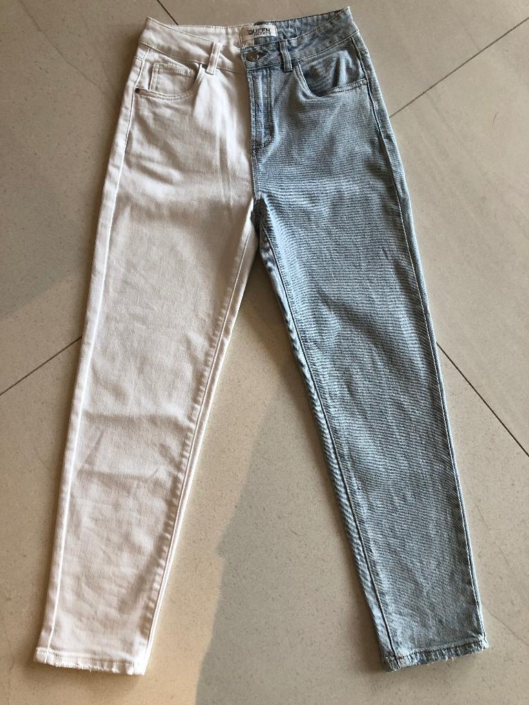 Tweekleurige jeans, elastisch of kaki tuinbroek, Kleding | Dames, Ophalen of Verzenden, Nieuw, Maat 36 (S)
