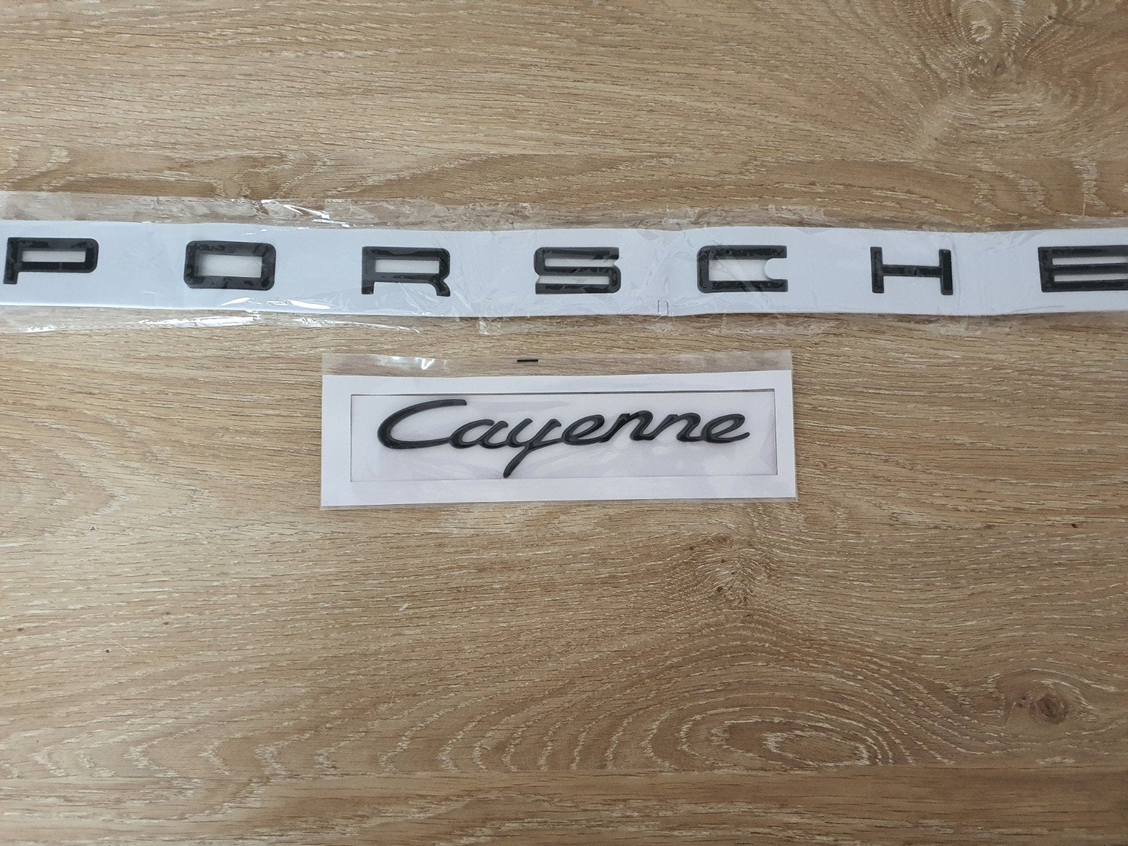 Porsche Cayenne koffer belettering in blinkend zwart, Ophalen of Verzenden, Nieuw, Porsche