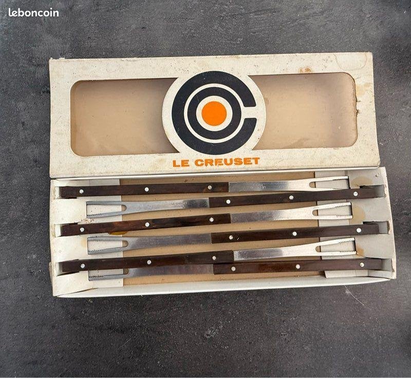 Vintage - Le Creuset - 6 fourchettes à fondue (Années 70'), Maison & Meubles, Set de couverts, Enlèvement ou Envoi, Comme neuf