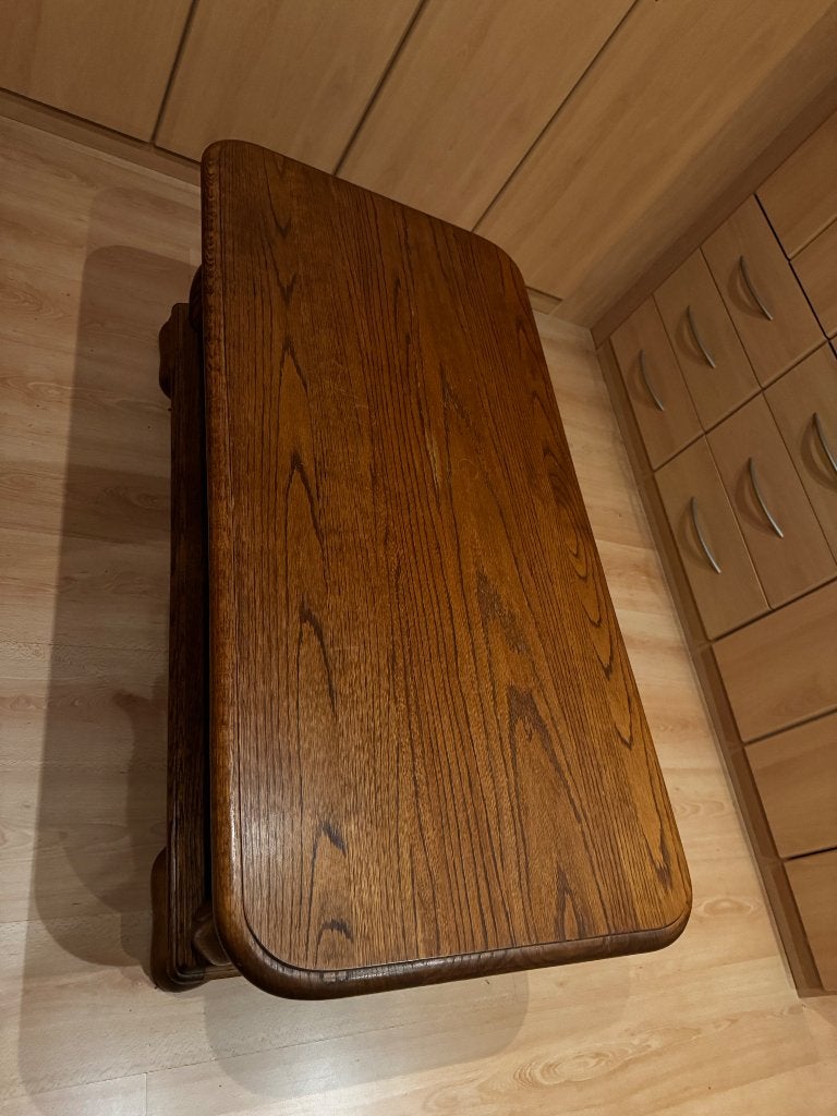 Table basse en chêne, 100 à 150 cm, Klassiek, Enlèvement, Utilisé