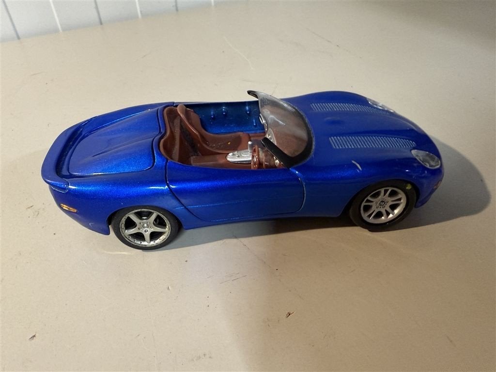 1:24 WELLY Jaguar XK180 Roadster - Statisch Model - Blauw, Ophalen of Verzenden, Zo goed als nieuw, Welly