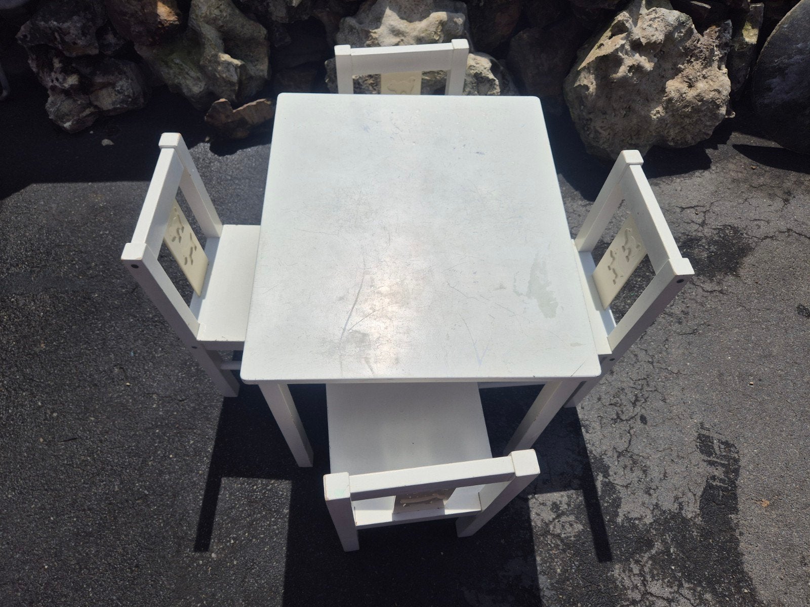 Peutertafel met 4 stoelen, Tuin en Terras, Tuinsets en Loungesets, Ophalen