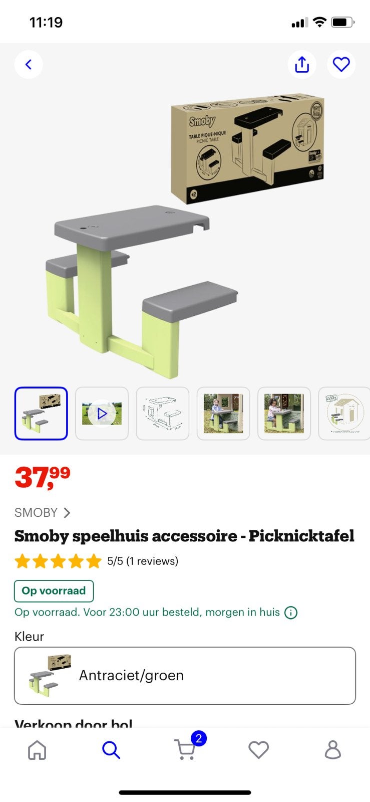 Smoby Picknicktafel nieuw, Enlèvement, Neuf